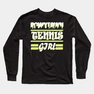 Tennis tennis court double rackets girls Long Sleeve T-Shirt